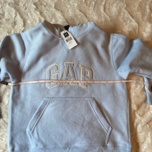 Gap Soft Plush Hoodie Baby Blue Child Size Small NWT - Picture 6 of 10